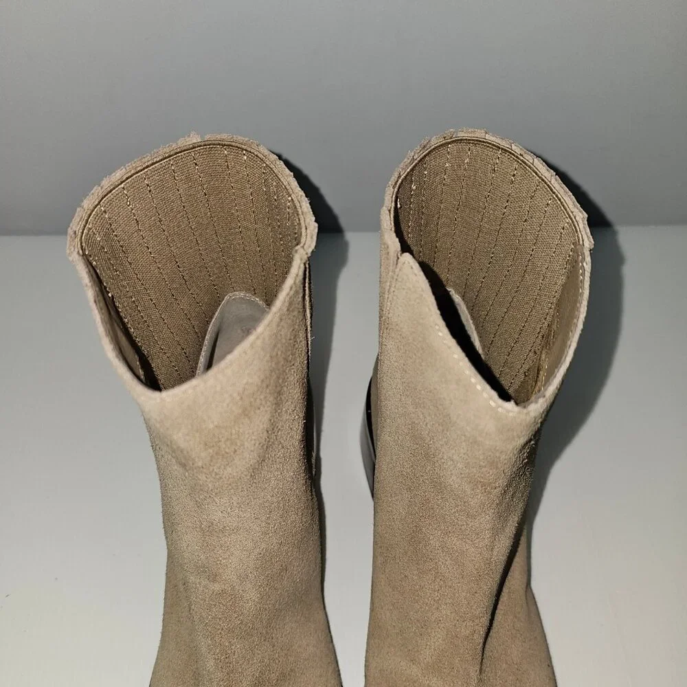 Dolce Vita Linny H20 Chelsea Ankle Boot Womens 9.5 Brown Suede Waterproof Fall